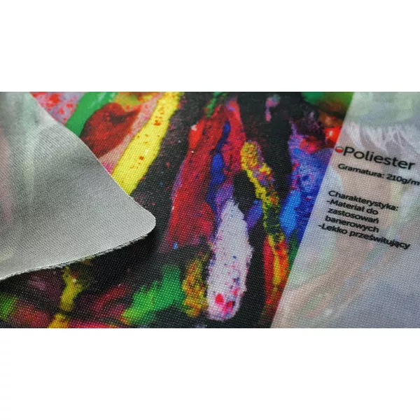 Tissu de polyester extensible - Impression de sublimation, ourlet