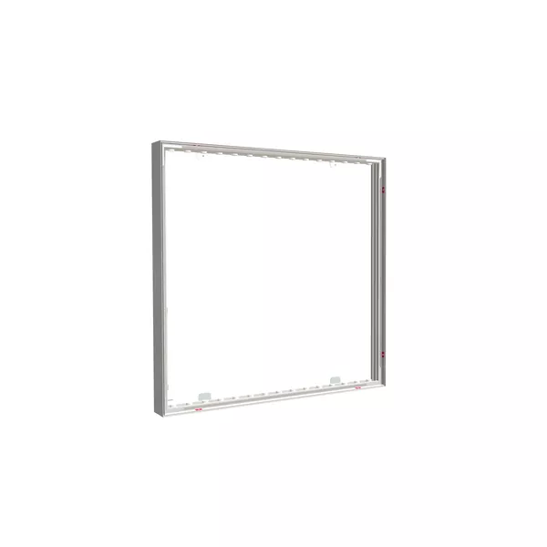 100x100cm - ścienna rama S100 LED, profil biały