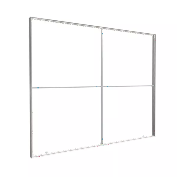 300x250cm - ścienna rama S100 LED, profil biały