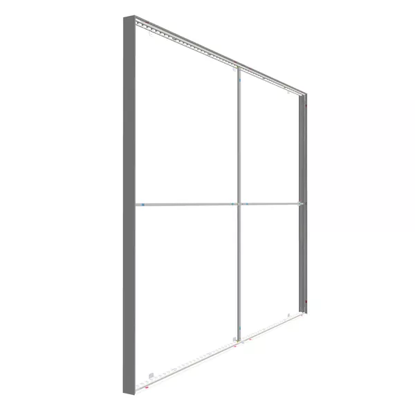 300x250cm - ścienna rama S100 LED, profil biały