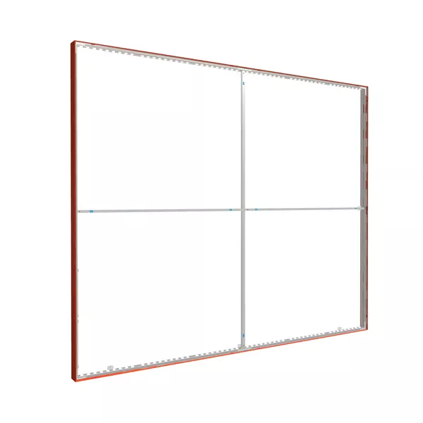 300x250cm - ścienna rama S100 LED, profil kolor RAL