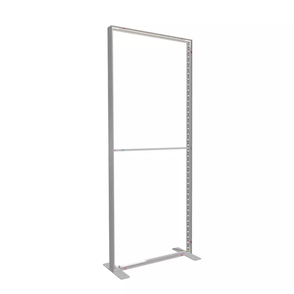 100x250cm - stojąca rama S100 LED, profil srebrny, stopy 100x250cm - stojąca rama S100 LED, profil srebrny, stopy