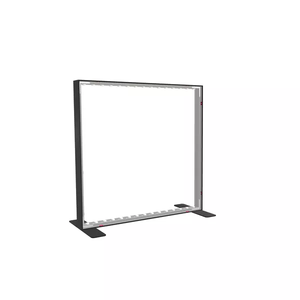 100x100cm - stojąca rama S100 LED, profil czarny, stopy