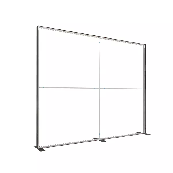 300x250cm - stojąca rama S100 LED, profil czarny, stopy, tkanina z grafiką z 2 stron