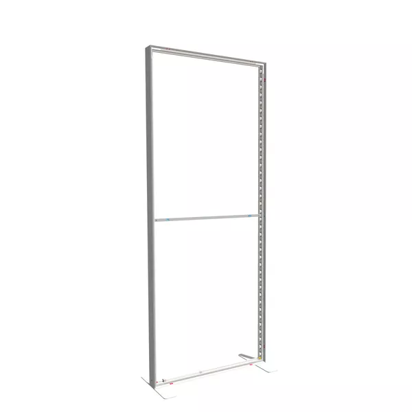 100x250cm - cadre debout S100 LED, profil blanc, pieds