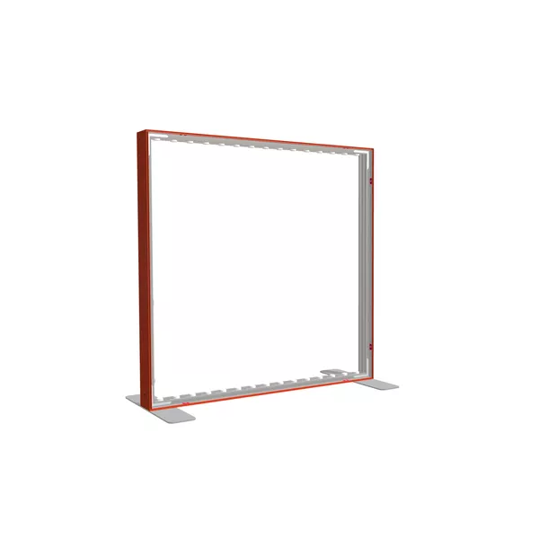 100x100cm - stojąca rama S100 LED, profil kolor RAL, stopy