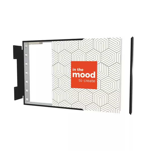 70x70 cm - Semafor LED - K5 100, stopa standard z obudową, lica z grafiką