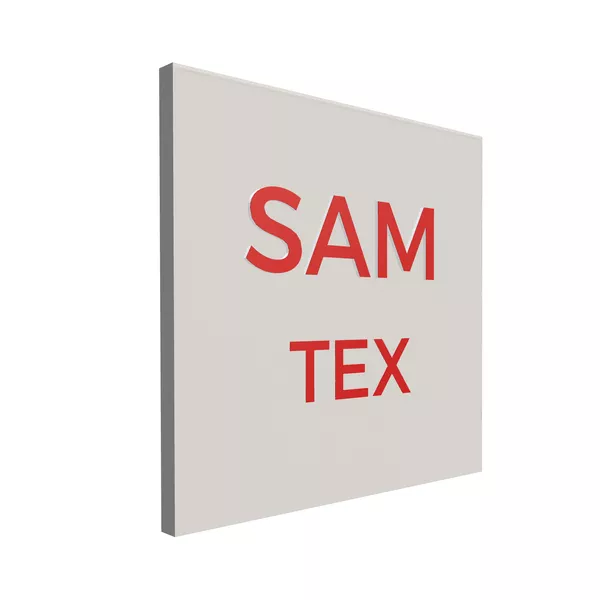 100x100 cm - LED K1 Lightbox - with white Dibond composite board and three-dimensional and flat graphics