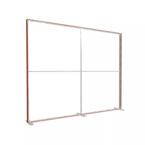 300x250cm - stojąca rama S100 LED, profil kolor RAL, stopy, tkanina z grafiką z 2 stron