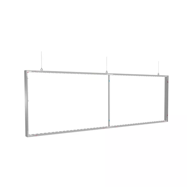 300x100cm - Suspended SEG Frame S100 LED, silver, with fabric