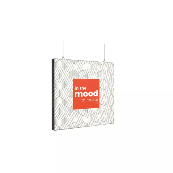 100x100cm - Suspended SEG Frame S100 LED, black, with fabric