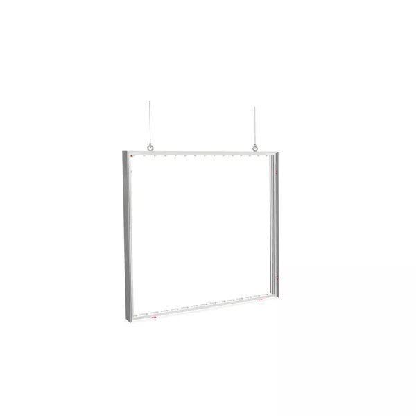 100x100cm - podwieszana na linkach rama S100 LED, profil biały