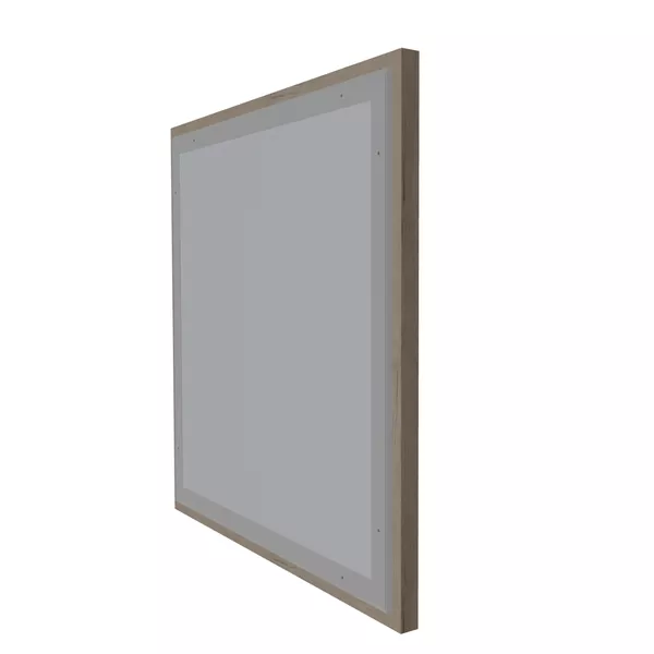 100x100cm - ścienna rama S50T LED, profil srebrny, ramka DECO D2 Dąb