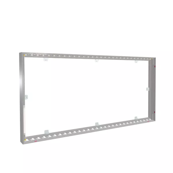 200x100cm - rama outdoor F120 LED, profil srebrny