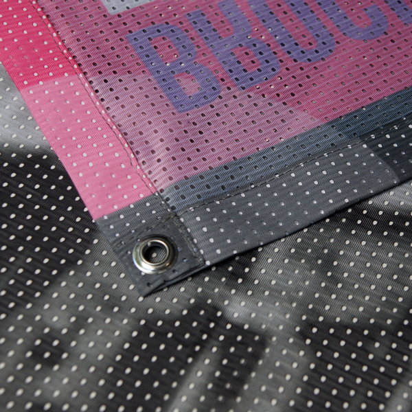 Meshflag Fabric, Sublimation Printing with Reinforcing Strap and Eyelets