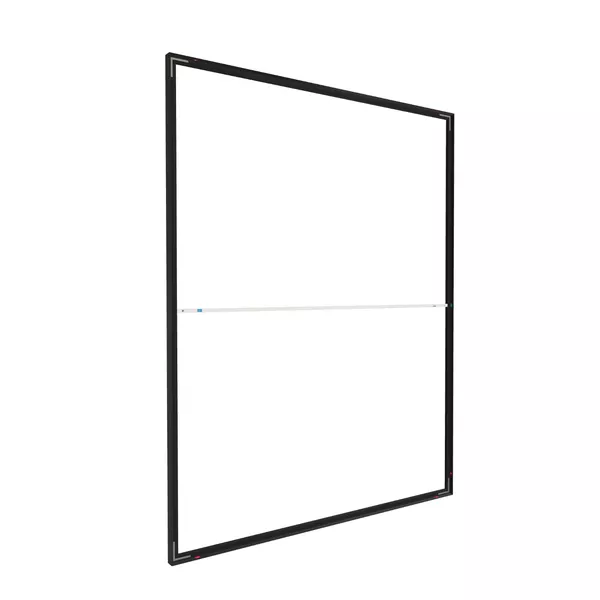 195x250cm - standard wall with upper exit Modularico M50, black profile