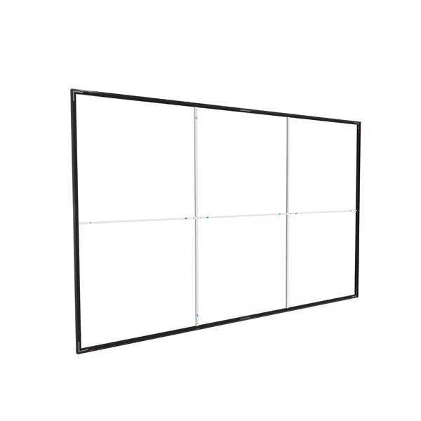 395x250cm - standard wall Modularico M50, black profile