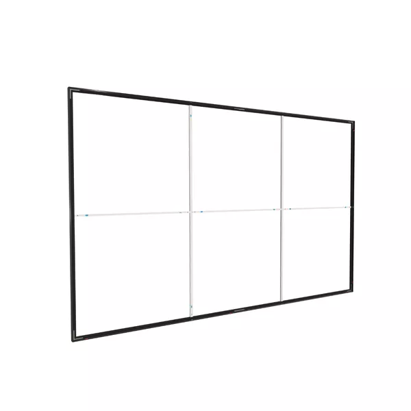 400x250cm - ściana standardowa Modularico M50, profil czarny