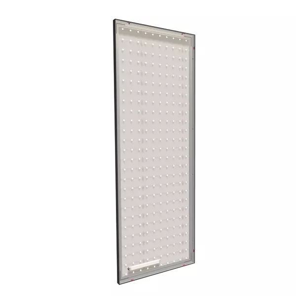 90x250cm - ściana standardowa z wyjściem górnym Modularico M50LED, profil czarny