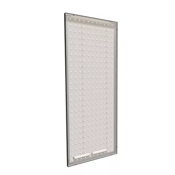 100x250cm - mur standard avec sortie supérieure Modularico M50LED, profil noir