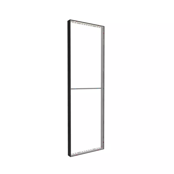 78x250cm - ściana standardowa Modularico M100LED, profil czarny