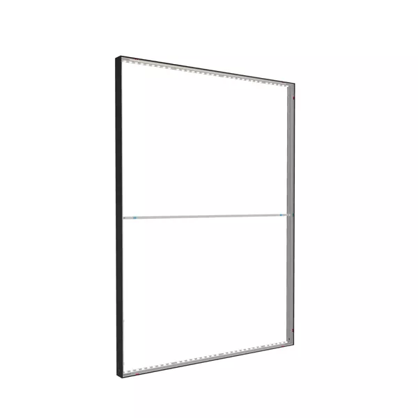 180x250cm - ściana standardowa Modularico M100LED, profil czarny