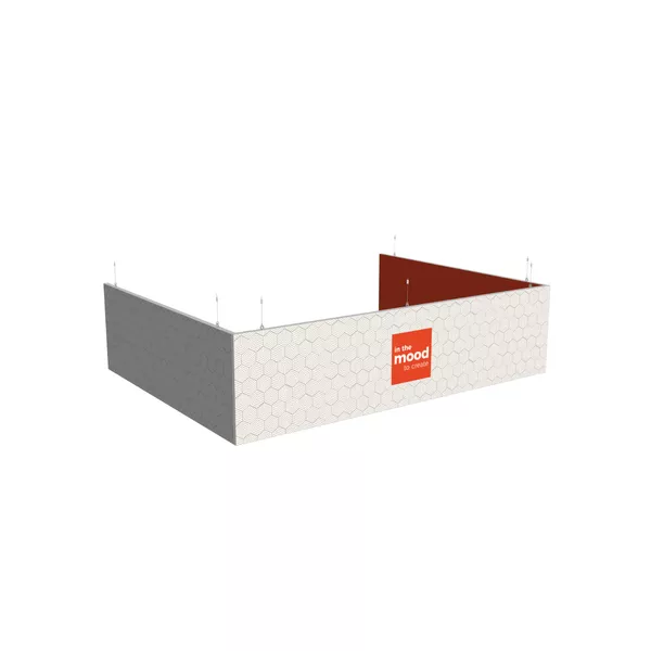400x300x100cm - Podwieszenie S3 S50, kolor srebrny