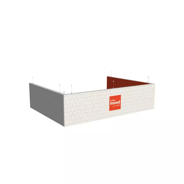 400x300x100cm - Suspension S3 S100LED, silver color