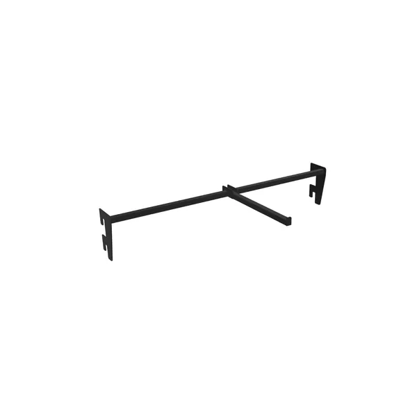 100cm - wieszak poziomy D5 z mocowaniami Double Faro, wieszak PR36, czarny