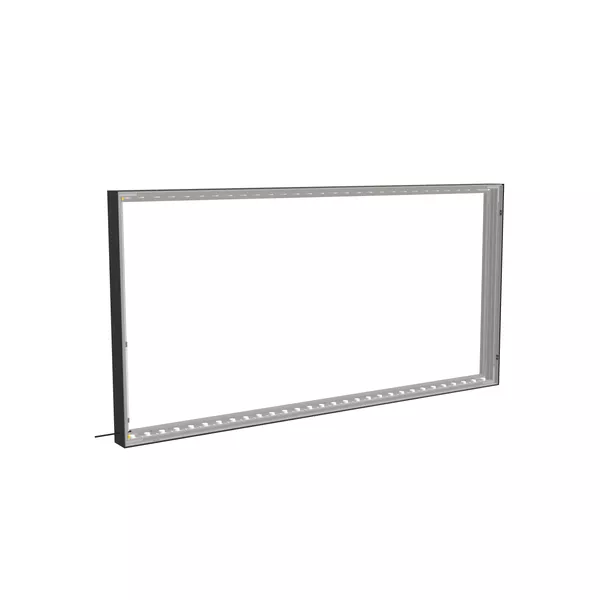 200x100cm - ścienna rama S100T LED, profil czarny