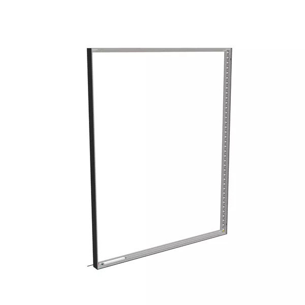 200x250cm - ścienna rama S100T LED, profil czarny