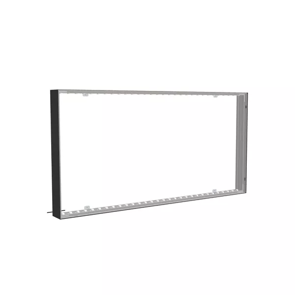 200x100cm - ścienna rama S150D LED, profil czarny