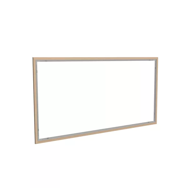 200x100cm - ścienna rama S18, profil srebrny, ramka DECO D1 Dąb