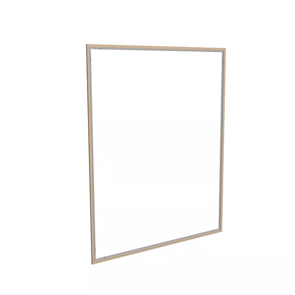 200x250cm - ścienna rama S18, profil srebrny, ramka DECO D1 Dąb