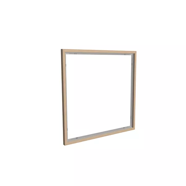100x100cm - ścienna rama S18, profil srebrny, ramka DECO D2 Dąb