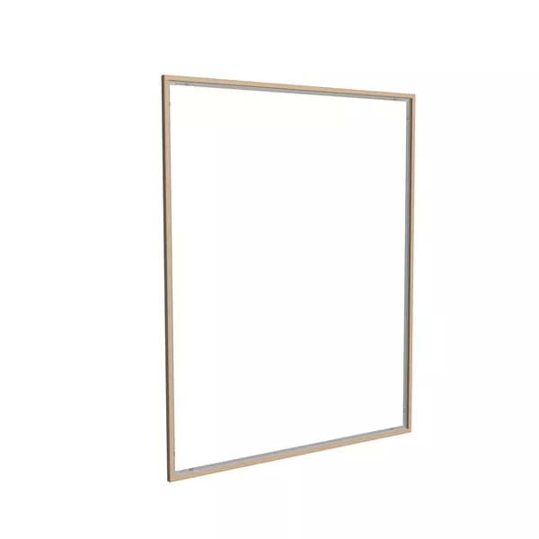 200x250cm - ścienna rama S18, profil srebrny, ramka DECO D2 Dąb