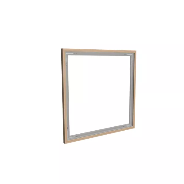 100x100cm - ścienna rama S25, profil srebrny, ramka DECO D2 Dąb