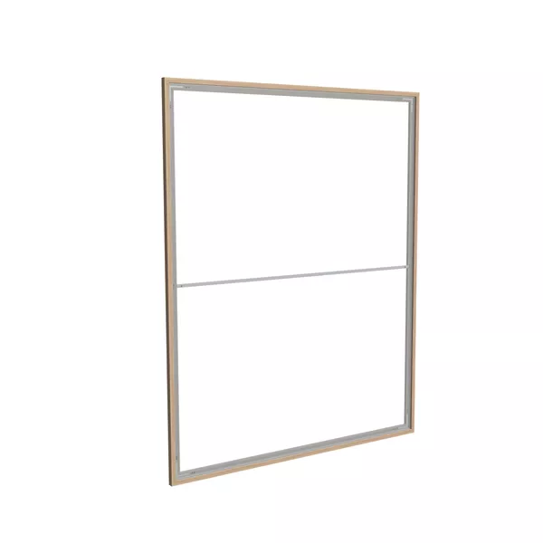 200x250cm - ścienna rama S25, profil srebrny, ramka DECO D2 Dąb