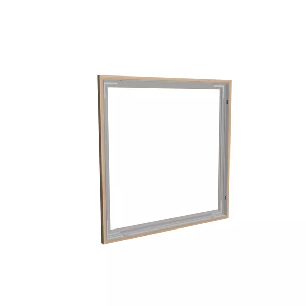 100x100cm - ścienna rama S50T, profil srebrny, ramka DECO D1 Dąb