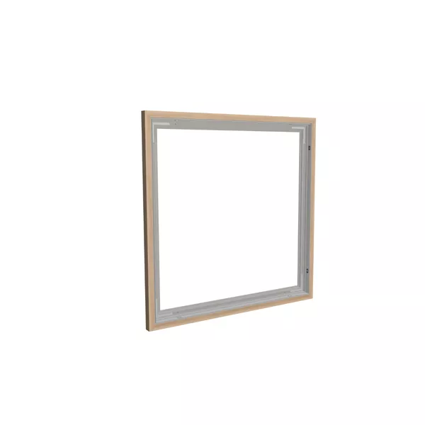 100x100cm - ścienna rama S50T, profil srebrny, ramka DECO D2 Dąb