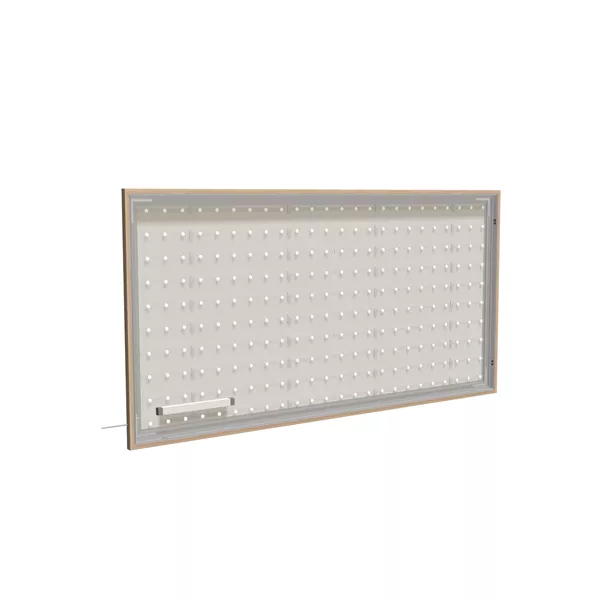 200x100cm - ścienna rama S50T LED, profil srebrny, ramka DECO D1 Dąb