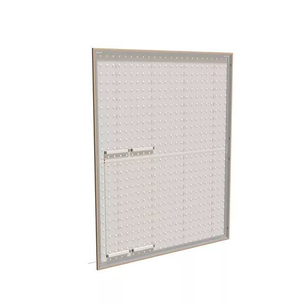200x250cm - Wandrahmen S50T LED, silbernes Profil, DECO D1 Eichenrahmen