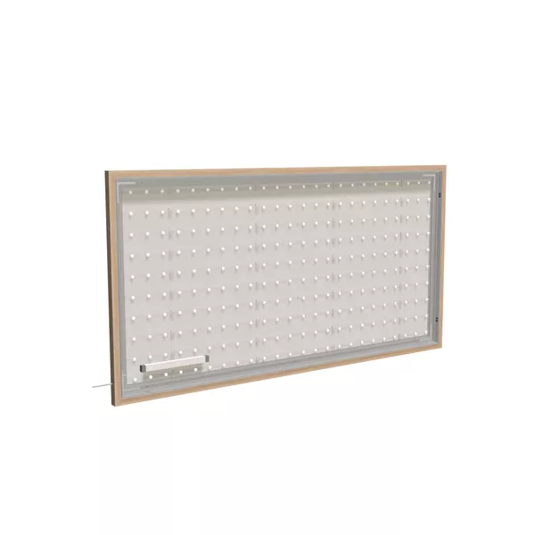 200x100cm - ścienna rama S50T LED, profil srebrny, ramka DECO D2 Dąb