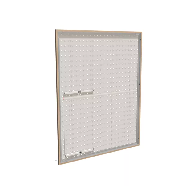 200x250cm - ścienna rama S50T LED, profil srebrny, ramka DECO D2 Dąb