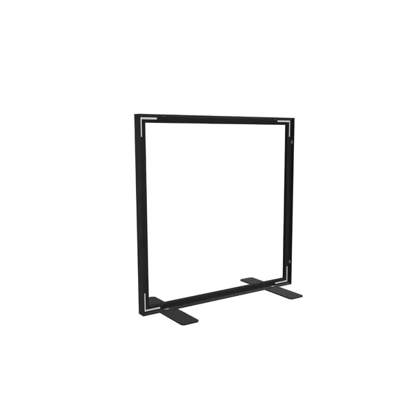 Stehender Rahmen S50D 100x100 cm, Schwarzes Profil, Füße
