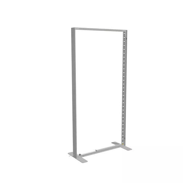 100x200cm - stojąca rama S100 LED, profil srebrny, stopy