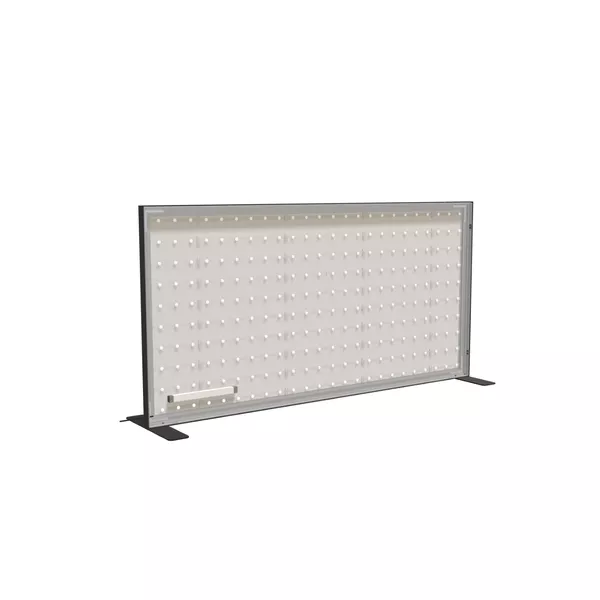 200x100cm - free-standing S50T LED frame, black profile, feet