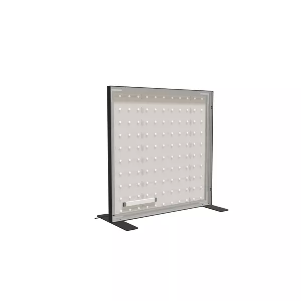 100x100cm - stojąca rama S50T LED, profil czarny, stopy