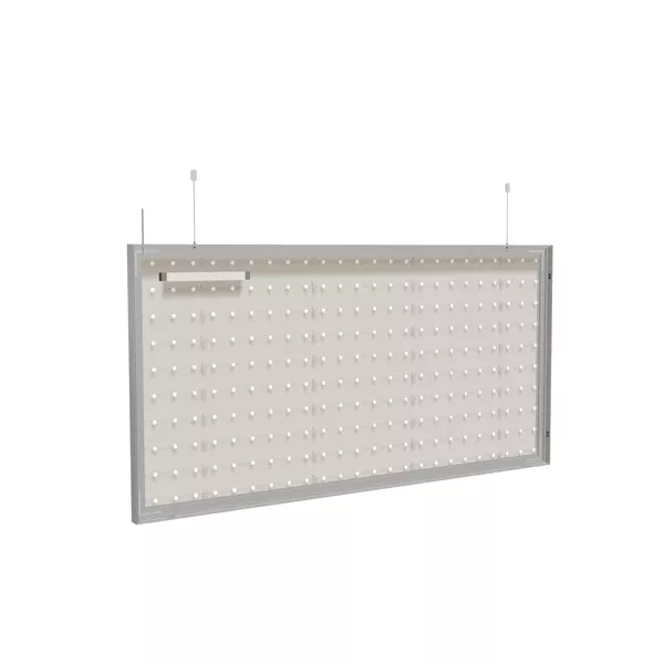 100x100cm - cadre suspendu sur câbles S100 LED, profil argenté [CLONE] [CLONE]