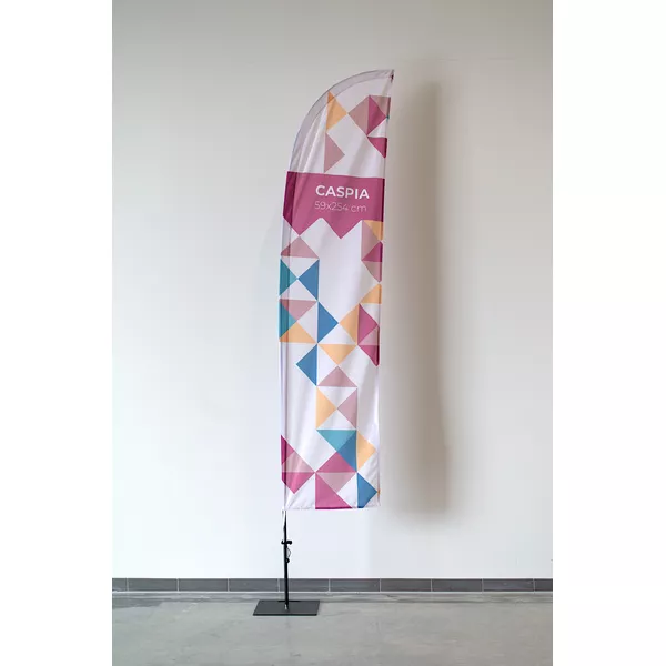 Drapeau Caspia XL avec Mât Économique 85x500 cm